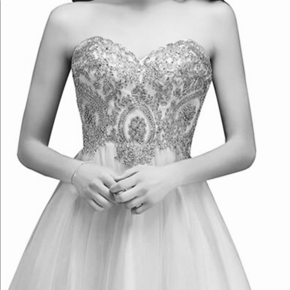 Chiffon Beads and Embroidered Prom or Wedding Gown - Picture 7 of 15